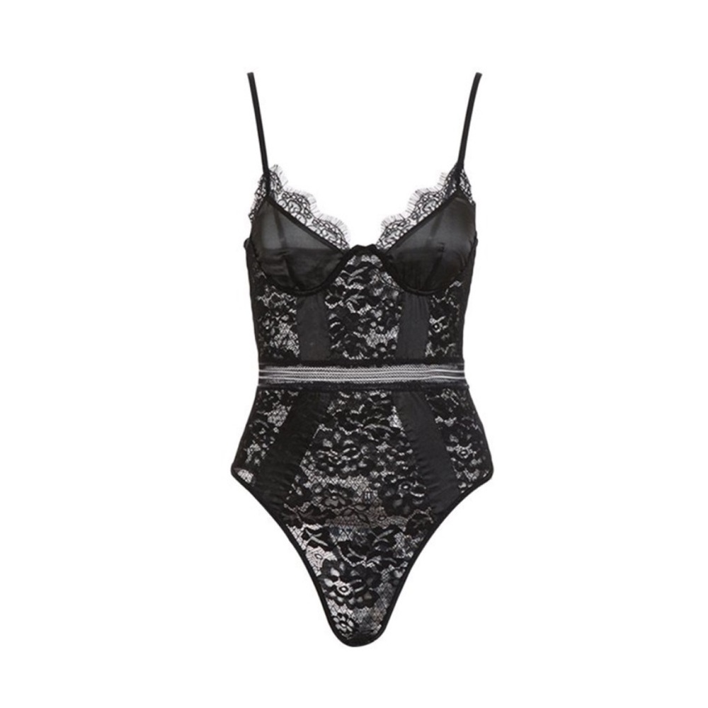 Black Lace bodysuit lingerie